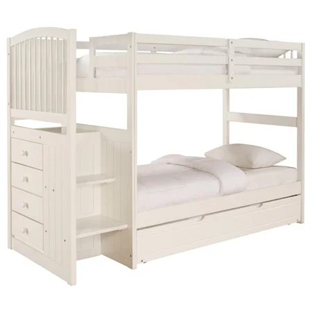 Twin Over Twin Chest End Bunk Bed with Trundle